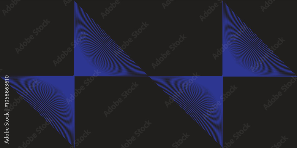 Fototapeta premium Seamless vertical and horizontal lines pattern in blue. Drawn striped texture on black background.