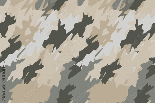 brown military camouflage seamless pattern for fabric, clothing, and uniform design