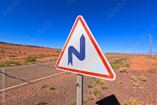 Double Bend Road Sign