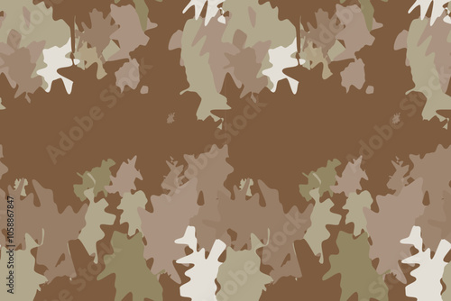 brown military camouflage seamless pattern for fabric, clothing, and uniform design