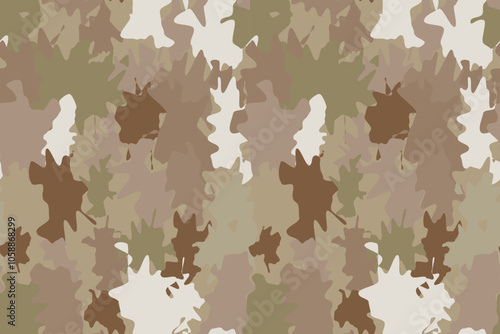 brown military camouflage seamless pattern for fabric, clothing, and uniform design