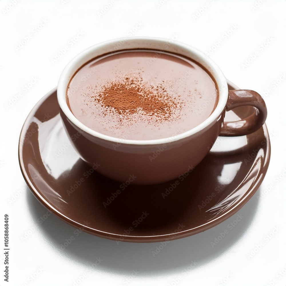 Obraz premium Isolated warming cup of hot cocoa chocolate