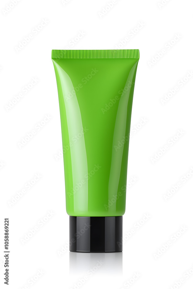 Realistic 3d blank cosmetics cream tube mockup template isolated on white background Realistic 3d blank cosmetics cream tube mockup template isolated on white background