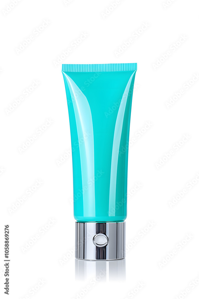 Realistic 3d blank cosmetics cream tube mockup template isolated on white background Realistic 3d blank cosmetics cream tube mockup template isolated on white background