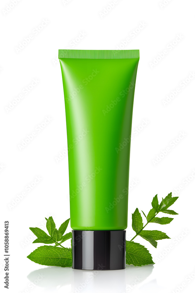 Realistic 3d blank cosmetics cream tube mockup template isolated on white background Realistic 3d blank cosmetics cream tube mockup template isolated on white background