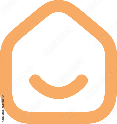 House Smile icon logo design