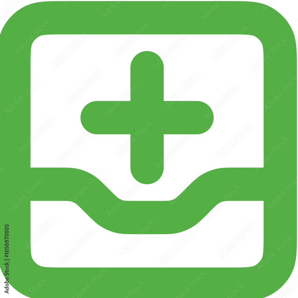 Obraz premium Inbox Plus icon logo design