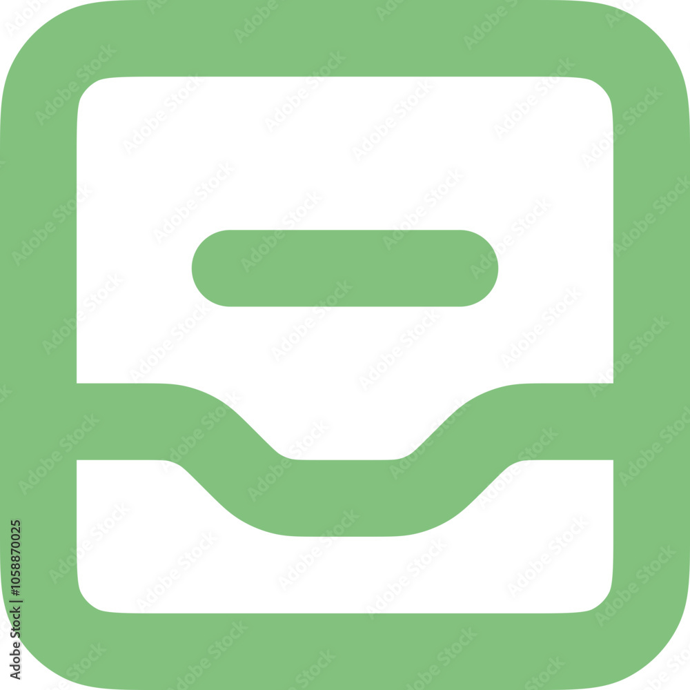 Inbox Minus icon logo design Inbox Minus icon logo design