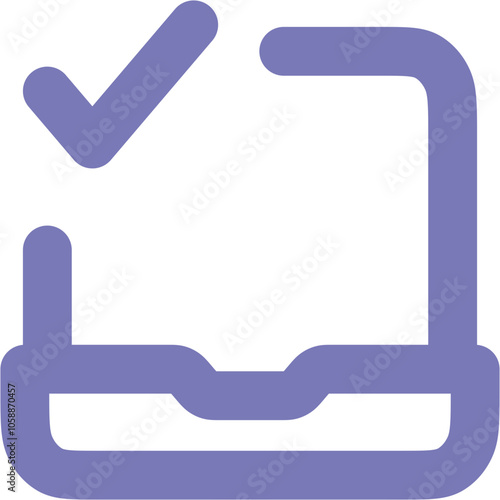 Laptop Check Alt icon logo design