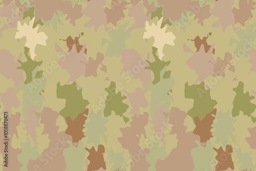 Camouflage brown military camouflage seamless pattern for fabric, clothing, and uniform design