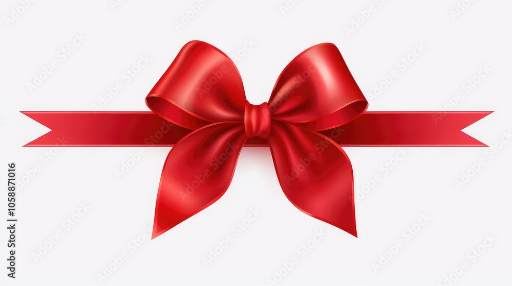 Fototapeta premium bow red ribbon transparent background