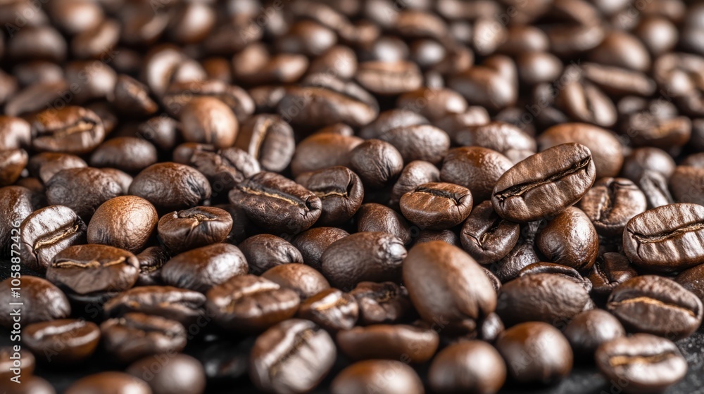 Assorted coffee beans with a rich brown texture, creating a warm, inviting look, isolated on transparent background Assorted coffee beans with a rich brown texture, creating a warm, inviting look, isolated on transparent background