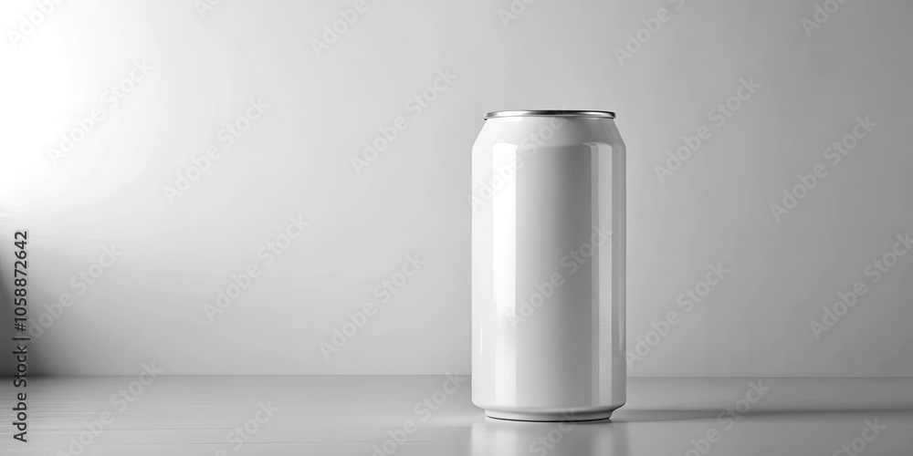 Minimalist White Aluminum Soda Can Mockup for Product Branding and Packaging Design with Clean Background and Customizable Copy Space for Effective Marketing Strategies Minimalist White Aluminum Soda Can Mockup for Product Branding and Packaging Design with Clean Background and Customizable Copy Space for Effective Marketing Strategies