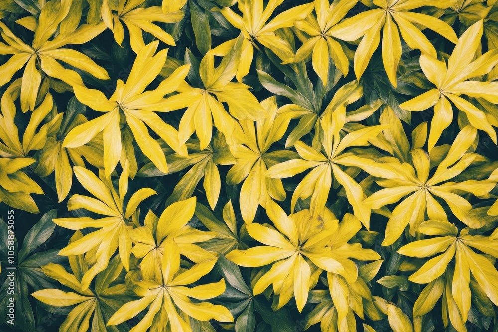 Yellow flowers with green leaves Yellow flowers with green leaves