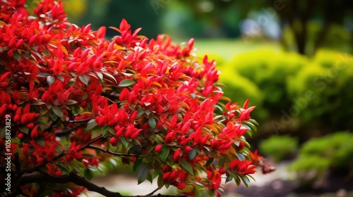 vibrant shrubs plant