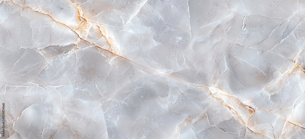 Fototapeta premium Elegant marbled texture background featuring soft beige and gray tones with subtle golden veins. Perfect for design and decoration projects.