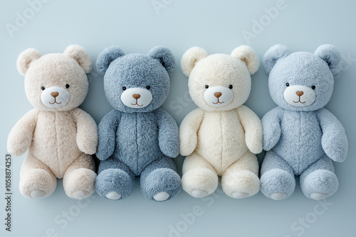 Row of teddy bears