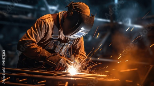 sparks metal welding