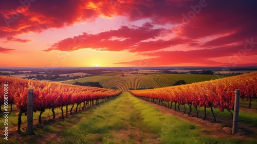 horizon red wine vineyard