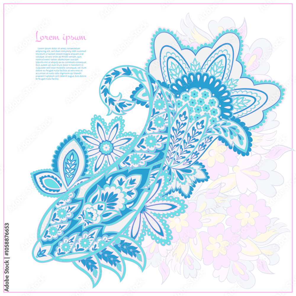 Obraz premium Paisley. Ethnic ornament. Vector illustration isolated