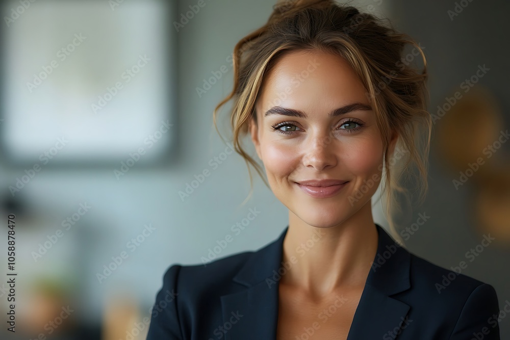 Successful Businesswoman Portrait - Confident and Happy in the Workplace Successful Businesswoman Portrait - Confident and Happy in the Workplace