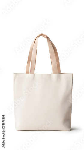 Blank Eco Friendly White tote bag mock up, isolated on white background. 