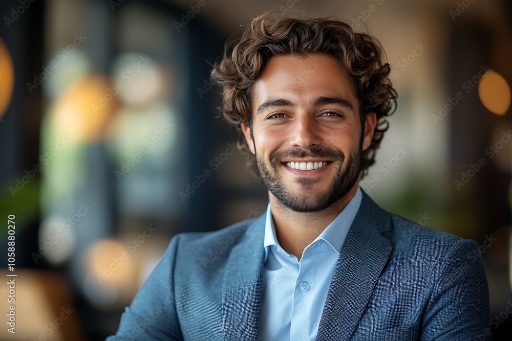 Successful Entrepreneur Smiling in a Suit Successful Entrepreneur Smiling in a Suit