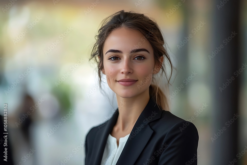Young Businesswoman in Black Blazer Headshot Portrait Young Businesswoman in Black Blazer Headshot Portrait