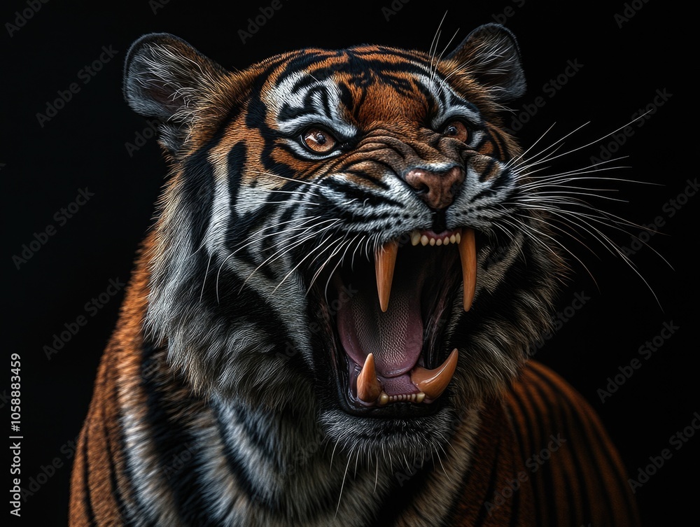 Obraz premium Close-up of tiger's face,