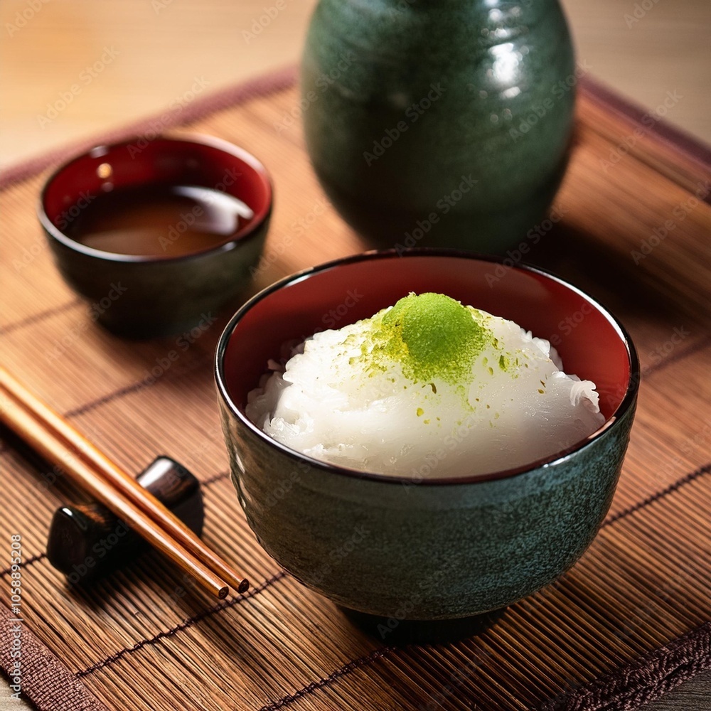 japanese sake oriental drink style on the table japanese sake oriental drink style on the table
