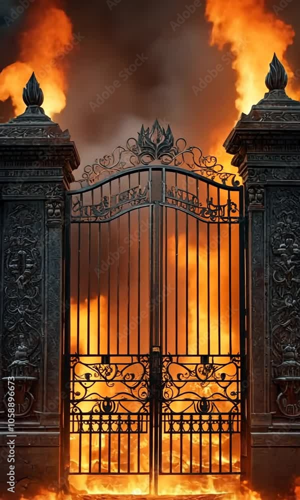 gate llfire 3d lucifer dead everything fire gate realm illustration ...