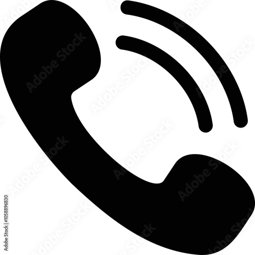 Simple vector icon on a theme handset