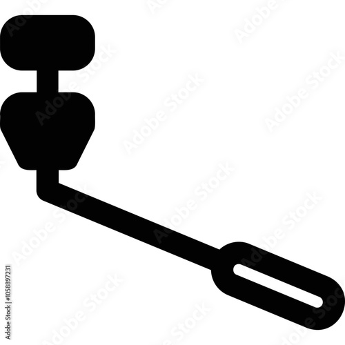 Simple vector icon on a theme selfie stick