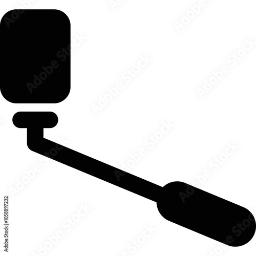 Simple vector icon on a theme selfie stick