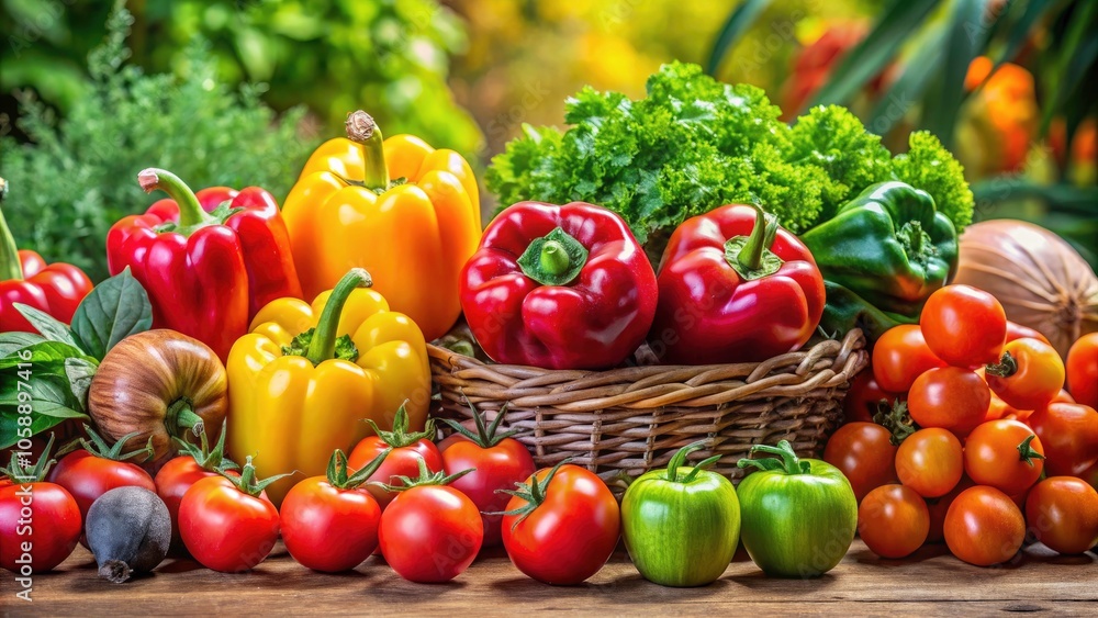 Vibrant Fresh Fruits and Vegetables - A Minimalist Delight for Daily Enjoyment and Healthy Living Vibrant Fresh Fruits and Vegetables - A Minimalist Delight for Daily Enjoyment and Healthy Living