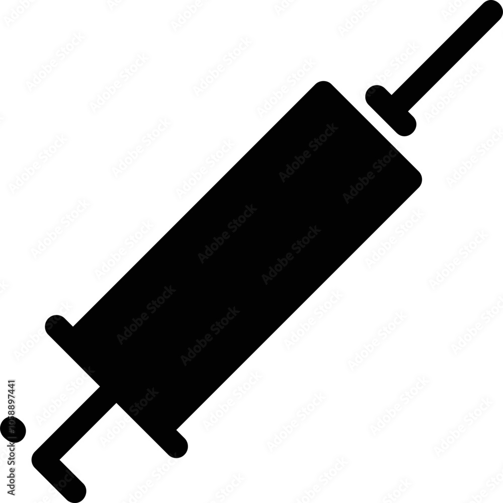 Simple vector icon on a theme syringe Simple vector icon on a theme syringe