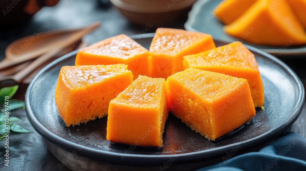 Sweet yam cake, a delightful yam dessert, combines the rich flavor of yam in a steamed rice cake form. This steamed cake is perfect for those who love sweet, soft treats. Photo space available. Sweet yam cake, a delightful yam dessert, combines the rich flavor of yam in a steamed rice cake form. This steamed cake is perfect for those who love sweet, soft treats. Photo space available.