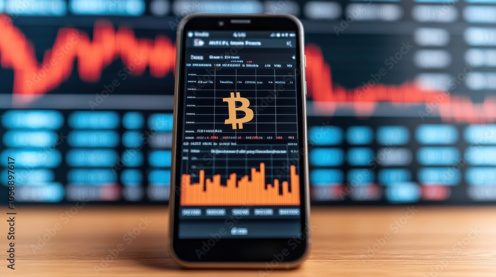 Close-Up of Smartphone Displaying Cryptocurrency Data Close-Up of Smartphone Displaying Cryptocurrency Data