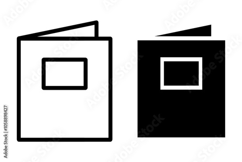 Book set icon with simple and modern design