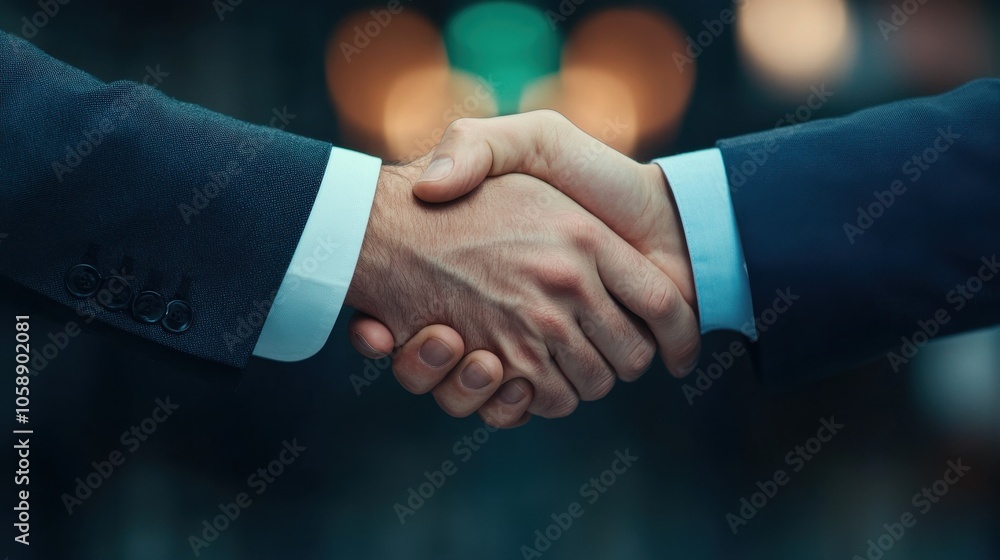 Executives Handshake in Professional Setting Executives Handshake in Professional Setting