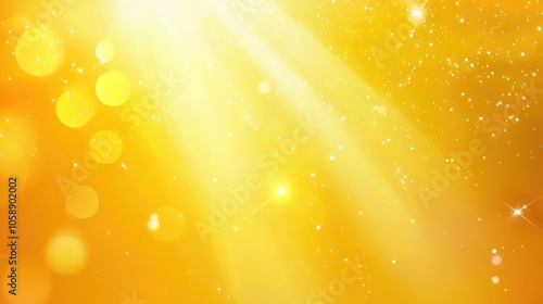 Bright and Warm Golden Light with Glowing Bokeh Effect