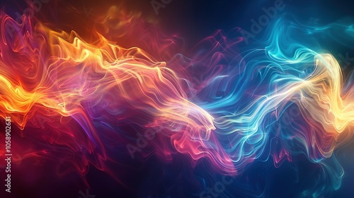 Enchanting Waves of Light: Exploring the Mystical Flow of Energy Through Nature's Colorful Essence