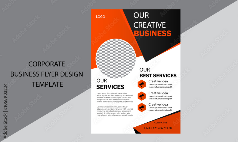 Creative modern minimal business flyer template design Creative modern minimal business flyer template design