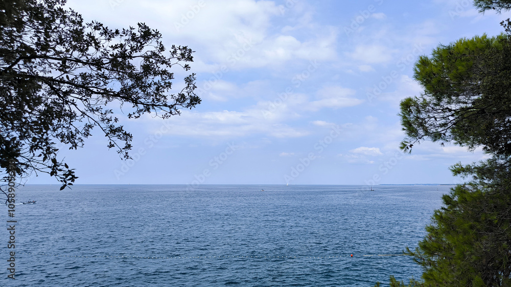 seascape by the Adriatic sea in Poreč on a cloudy day seascape by the Adriatic sea in Poreč on a cloudy day