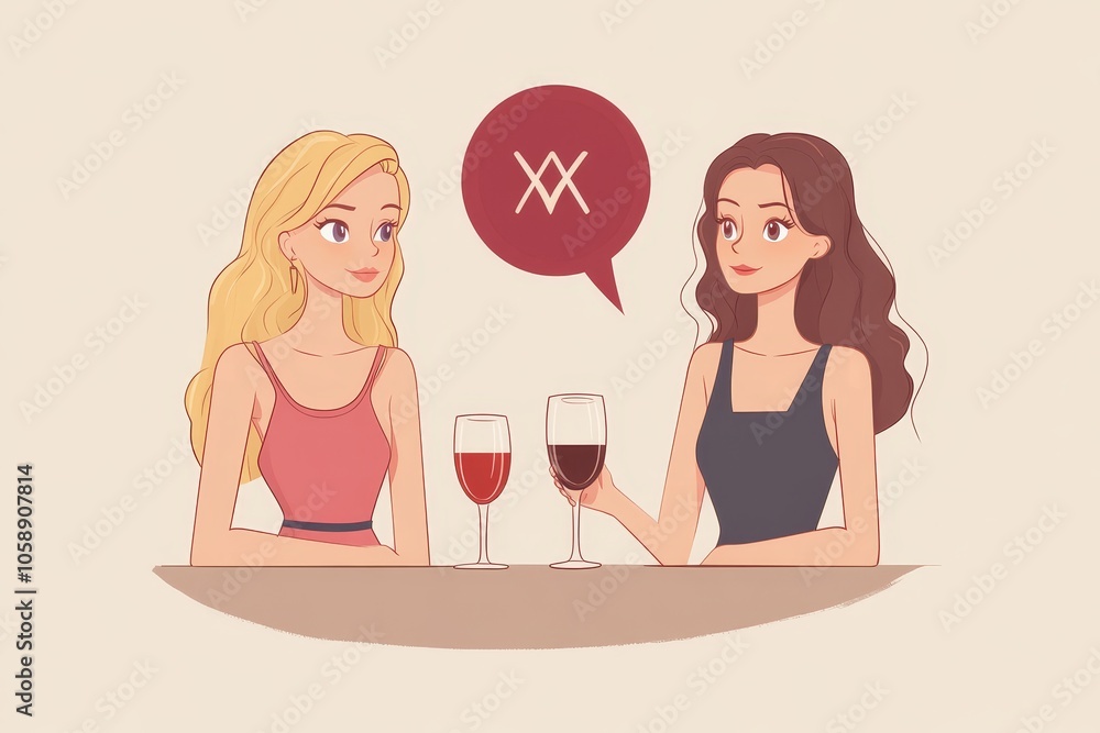 woman refuse to drink alcohol say no to her friend, Generative AI woman refuse to drink alcohol say no to her friend, Generative AI