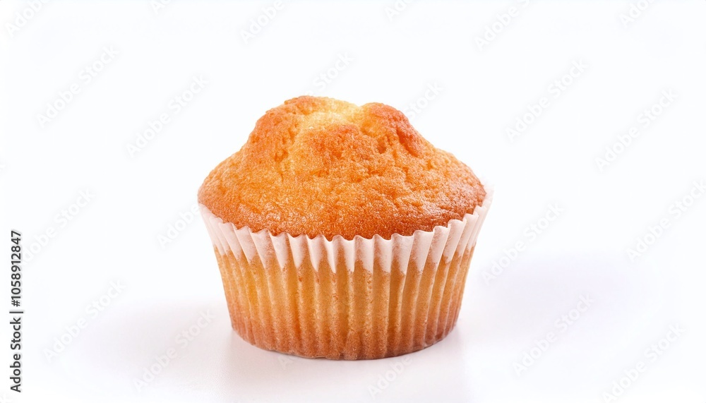 Delicious Muffin on Pristine White Background Delicious Muffin on Pristine White Background