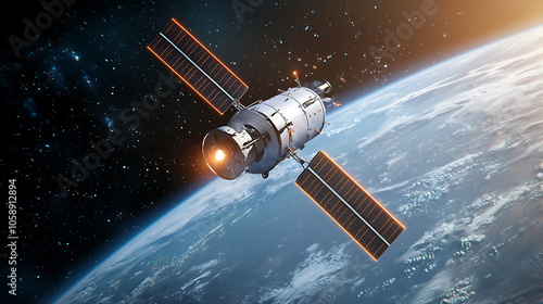 Wallpaper Mural Exploring the future advancements in satellite communication and neon data links in space technology Torontodigital.ca