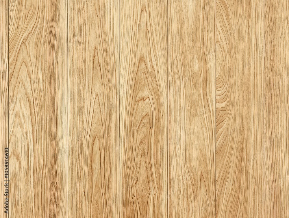 Naklejka premium Detailed Natural Light Oak Wood Texture Background with Warm Wooden Grain Pattern