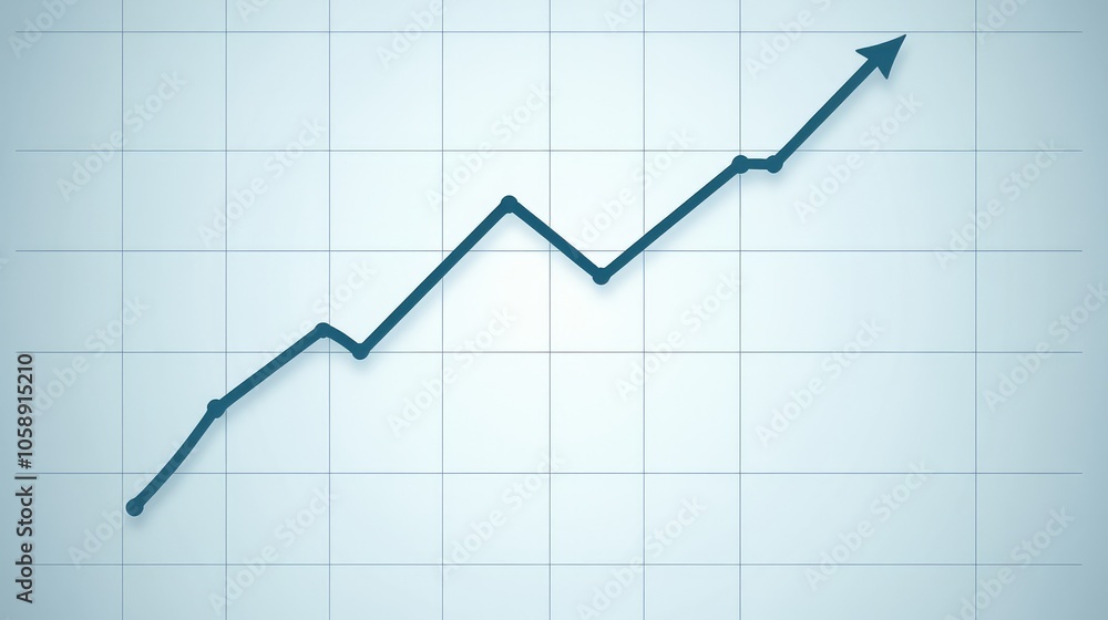 Growth Chart Arrow Showing Positive Trend in Business Growth Chart Arrow Showing Positive Trend in Business