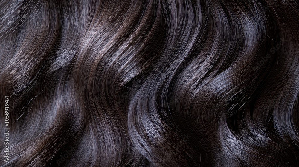 Portrait of a cute brunette girl with long, shiny, wavy dark hair. This image highlights healthy wavy hair and a beautiful curly hairstyle with ample copy space for hair care and treatment themes. Portrait of a cute brunette girl with long, shiny, wavy dark hair. This image highlights healthy wavy hair and a beautiful curly hairstyle with ample copy space for hair care and treatment themes.